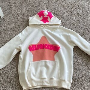 Aelfric Eden White and Pink Star Hoodie